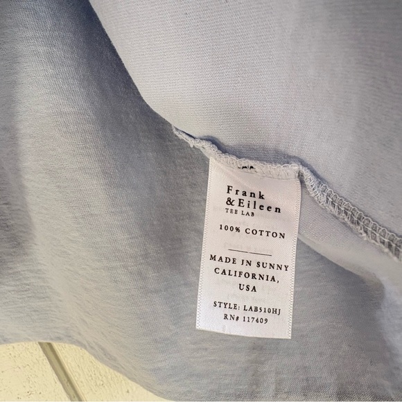 Frank & Eileen Popover Patrick Henley Cotton Jersey Light Blue Size Medium - Picture 5 of 5